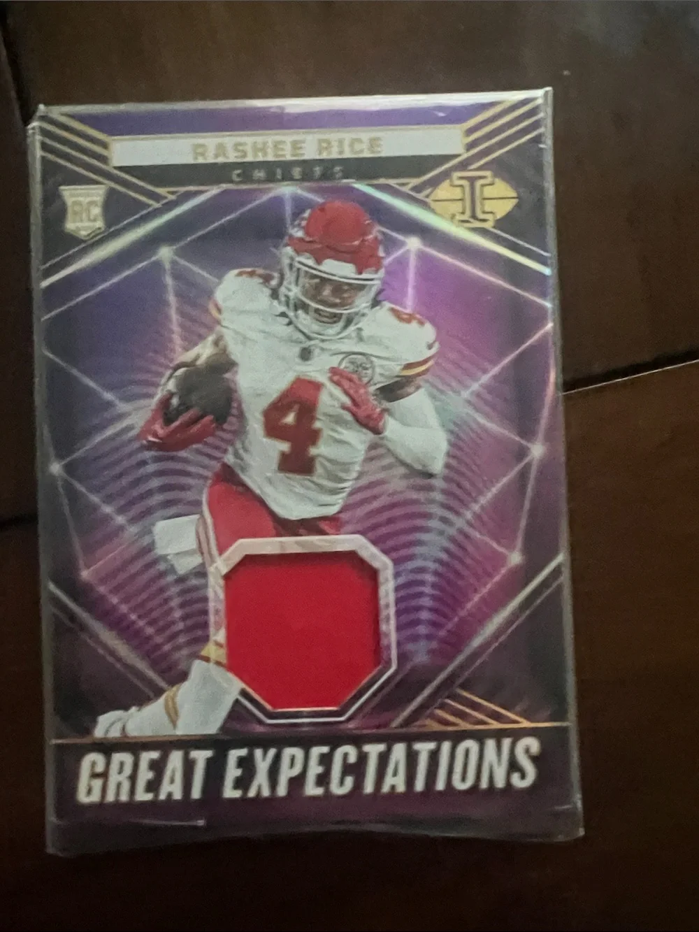 Rashee Rice KC Chiefs-Great expectations- Jersey Patch-Rookie Card-Rare Parrelel